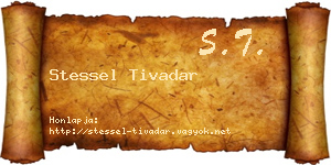 Stessel Tivadar névjegykártya